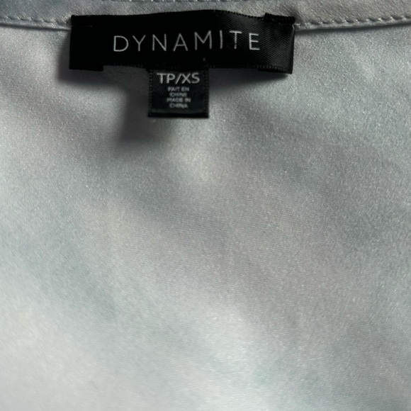 🫧Blue and white swirl print cami top with adjustable straps and a cowl neckline - Picture 4 of 4